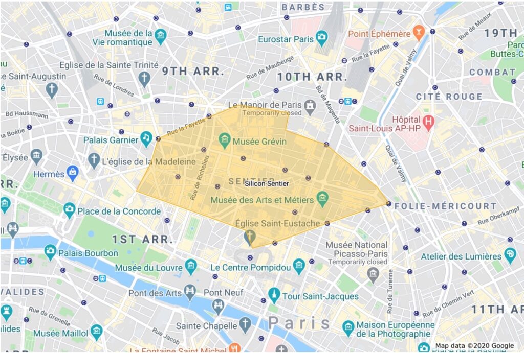 plan Silicon sentier à Paris