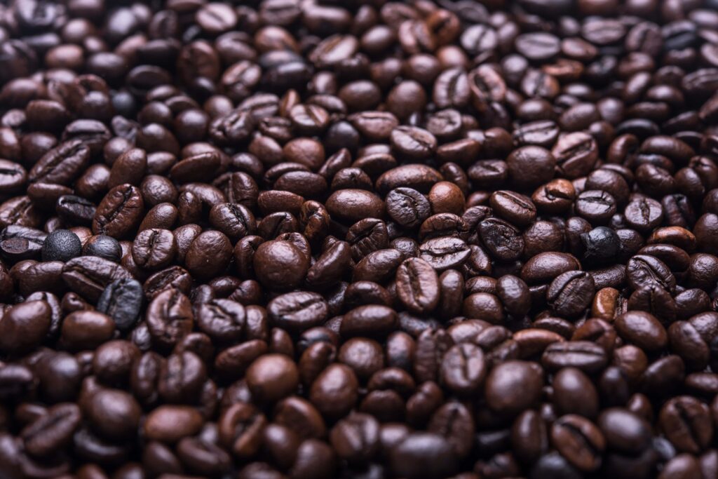 grains de café non moulus