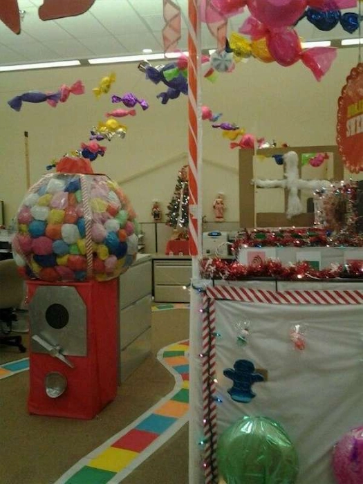 décorations de Noël au bureau - bonbons